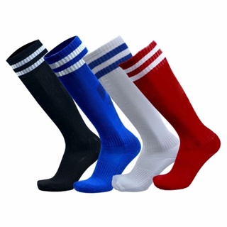 4 Pares de Meião de Futebol Cano Alto Listras Meia Jogador Adulto em Oferta na Shopee