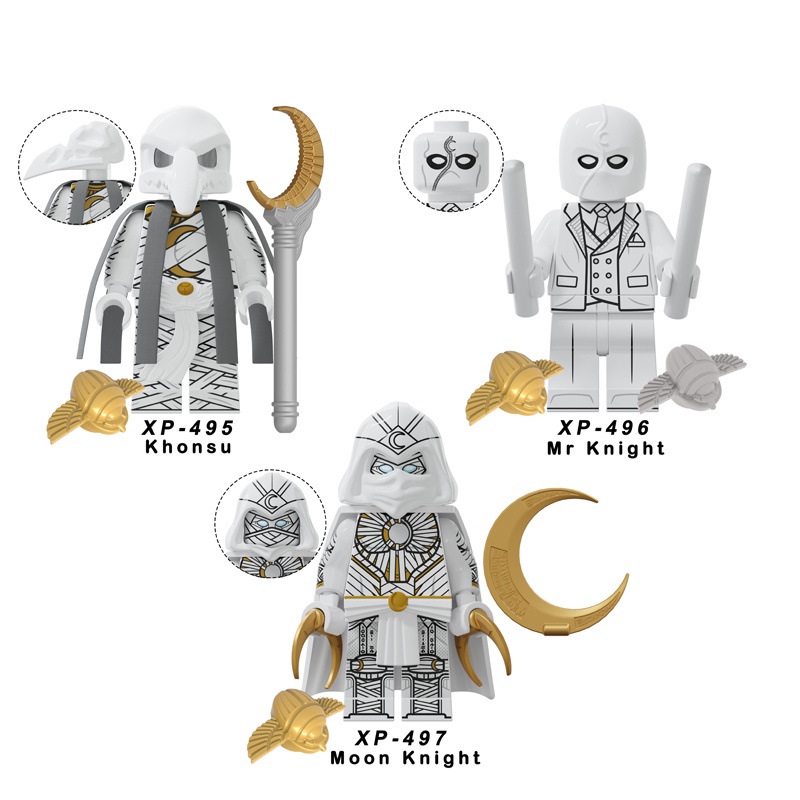 Super Heróis Série De Filmes Cavaleiro Da Lua Layla Khonsu Bricks Building Block Brinquedos Educativos Infantis Juguetes