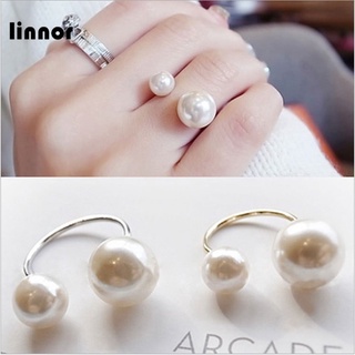 Anel Aberto Feminino Elegante Com Pérola/Acessórios De Novo