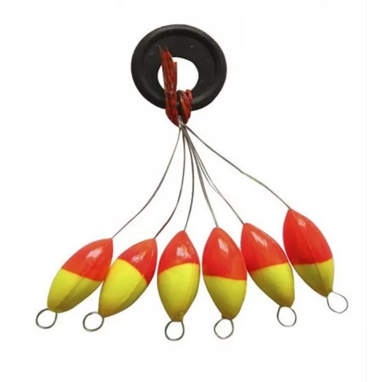 Flutuador/Mini Boia/ Micro Boia Para Pesca De Praia 15x7mm 60 Unidades