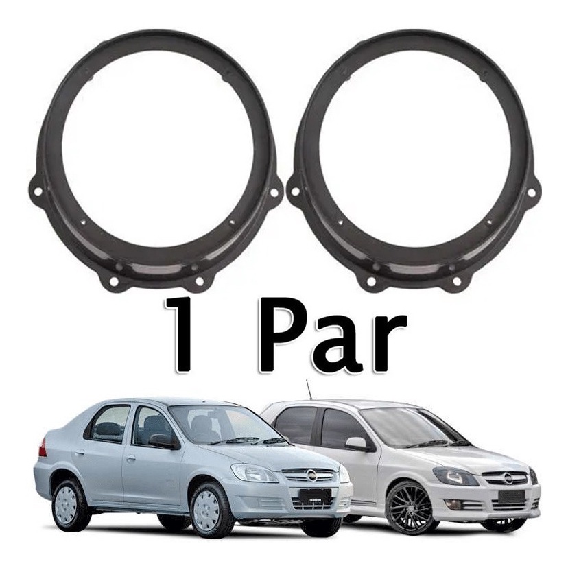 Par Aro Adaptador De Falantes Celta Prisma Dianteiro