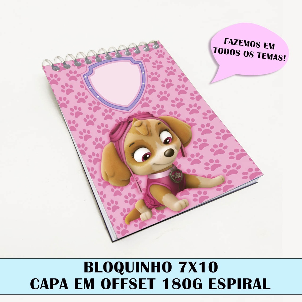 Bloquinho patrulha canina