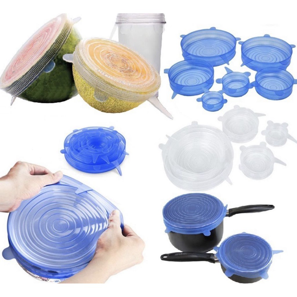 Tampa De Silicone Flexivel Reutilizavel Kit 6 Unidades Oferta | Shopee  Brasil