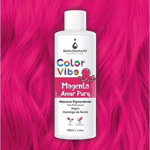 Tinta Tonalizante - Rosa Magenta Amor Puro - Color Vibe Gota do Mato 100ml