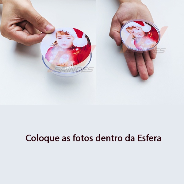 Esfera Acrilica 7 cm - Bola Transparente - 10 Unidades