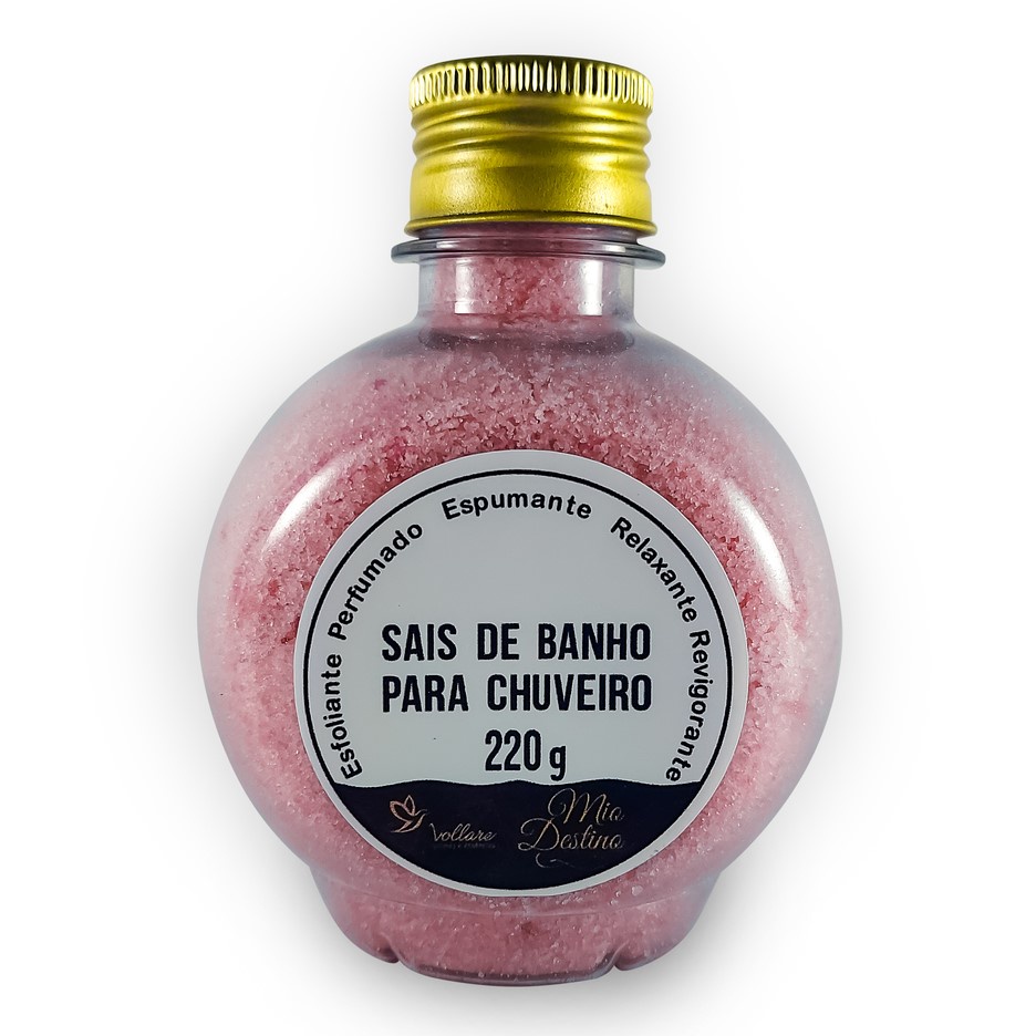 Sal de Banho para Chuveiro Perfumado 220g Sais de Banho Hidratante e Esfoliante