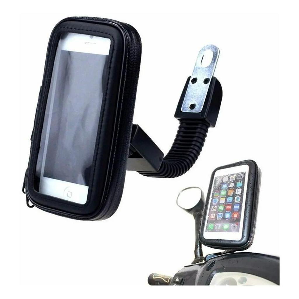 Suporte de Celular para Moto Impermeável Fixa no Retrovisor até 6.3 Polegadas · foto 2