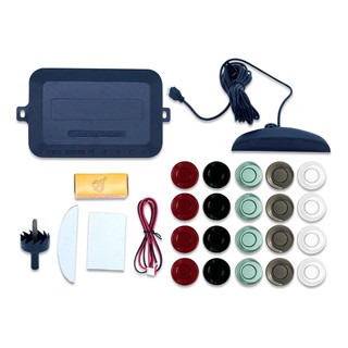 Kit Sensor Estacionamento Ré Completo Carro Universal Sinal Buzzer Bip Display Led Colorida