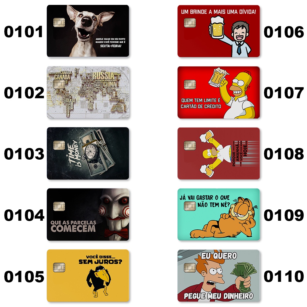 Skin De Adesivo Cartão De Crédito Débito C1