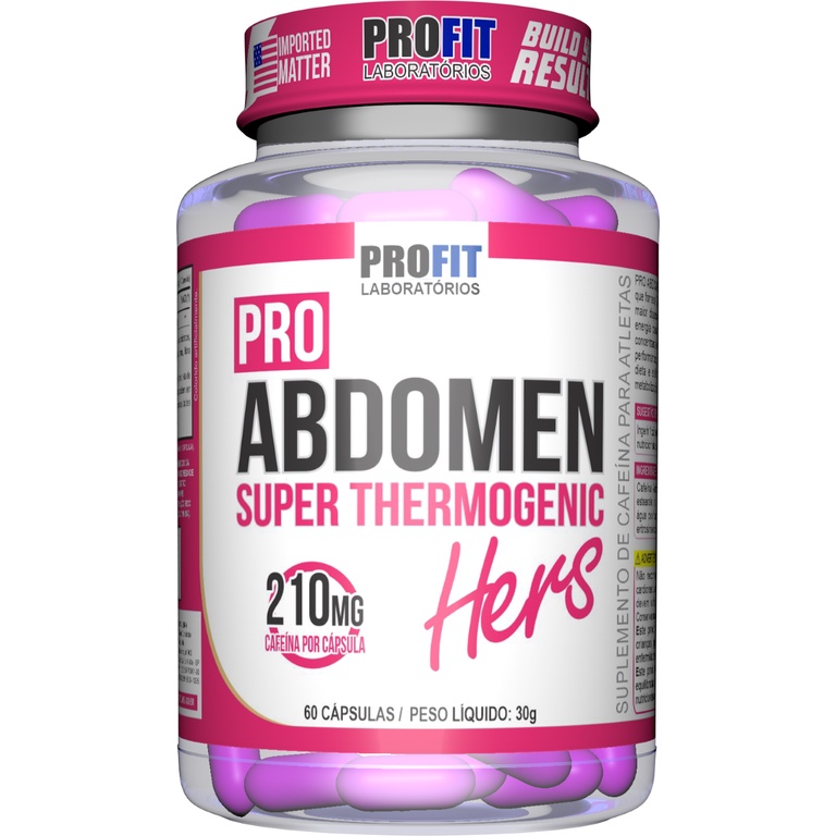 Pro Abdomen Hers Profit Labs 210mg de Cafeína 60 Capsulas