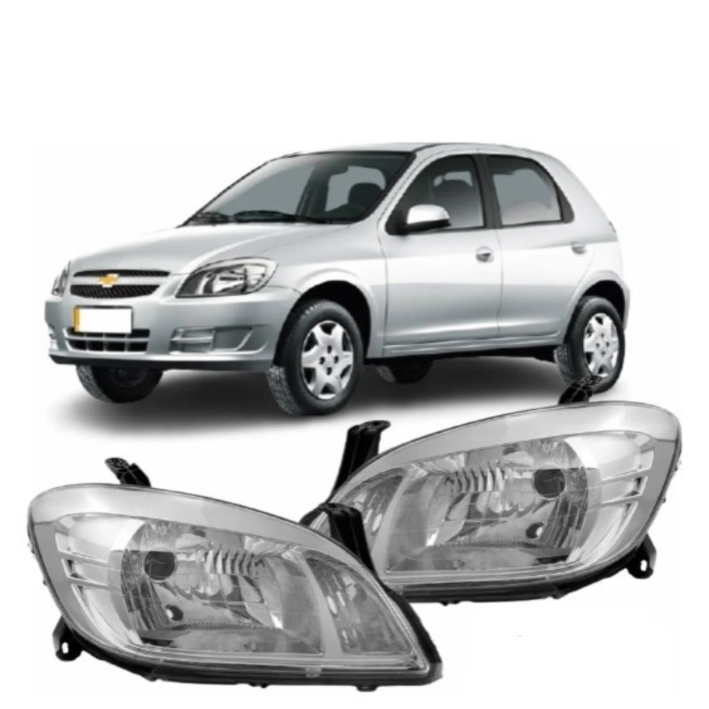 Farol Celta Mascara Cromada 2006 2007 2008 2009 2010 2011 2012 2013 2014