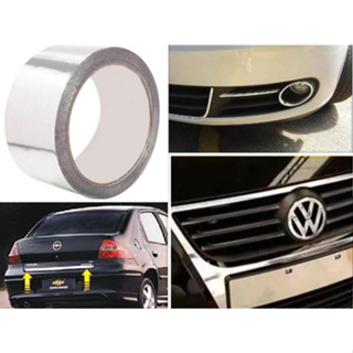 Fita Aluminizada Cromada Espelhada Farol Ar Tuning em Oferta na Shopee