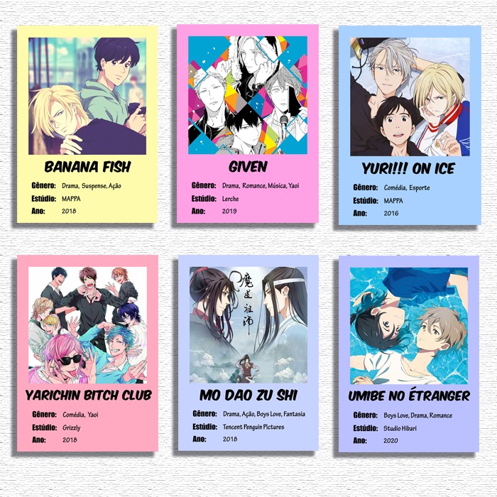 Card Anime Mini Poster Personalizados Yaoi / Bl Polaroid Animes ...