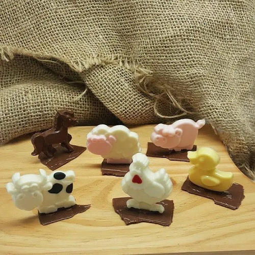 Forma De Acetato Animais Fazendinha Cavalo Galinha Pato