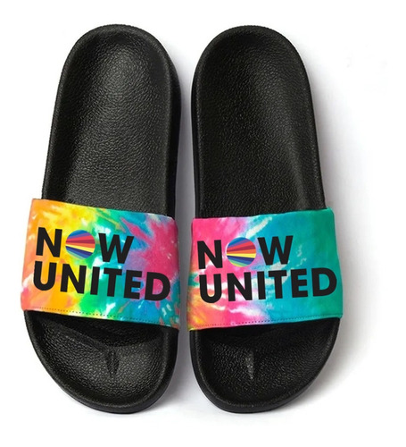 Chinelo Slide Now United Tie Dye Sandalia Sucesso 2 Pares