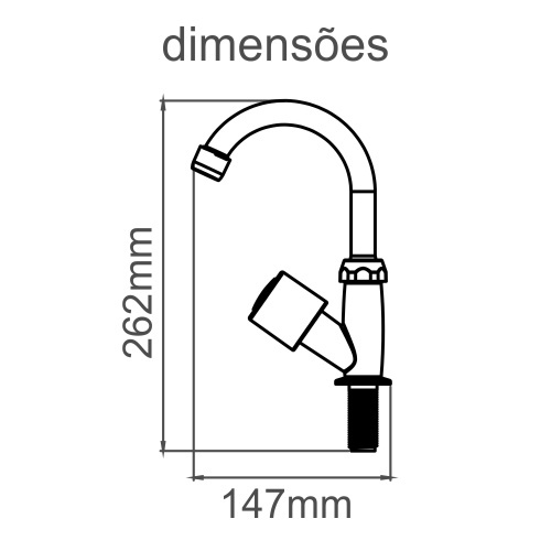 Torneira De Lavatório P/ Mesa Giratória Genebra 1/4 De Volta