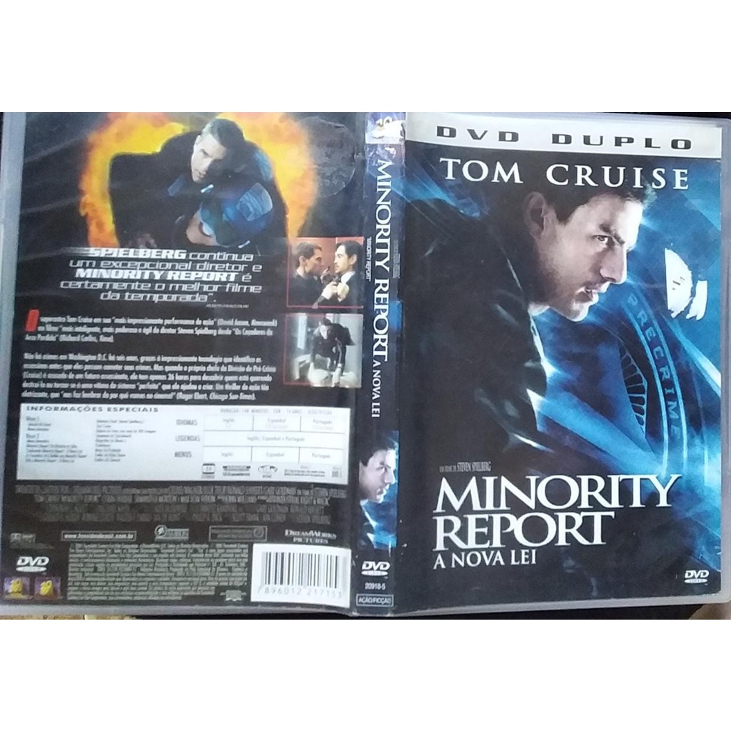 Dvd Duplo Original Minority Report A Nova Lei - Tom Cruise