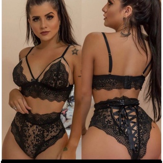 conjunto lingerie sex lacradora/conjunto de renda sex/calcinha renda sex hot