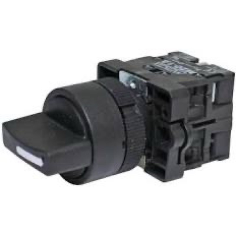 chave comutadora 22mm 3 posições fixa c/ 2 Contatos NA em pvc ( seletora p/ comando )