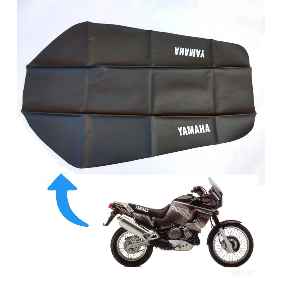 Capa Do Banco Yamaha Xtz 750 Super Teneré Modelo Original Com Escrita - Antiderrapante / Carbono