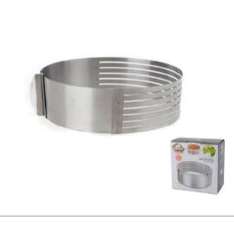 Molde Aro para Cortar Bolo em Inox com 6 Camadas para Cozinha16x8,5cm - FOR-13