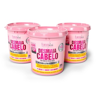 Kit com 3 Máscaras Desmaia Cabelo Forever Liss 350G