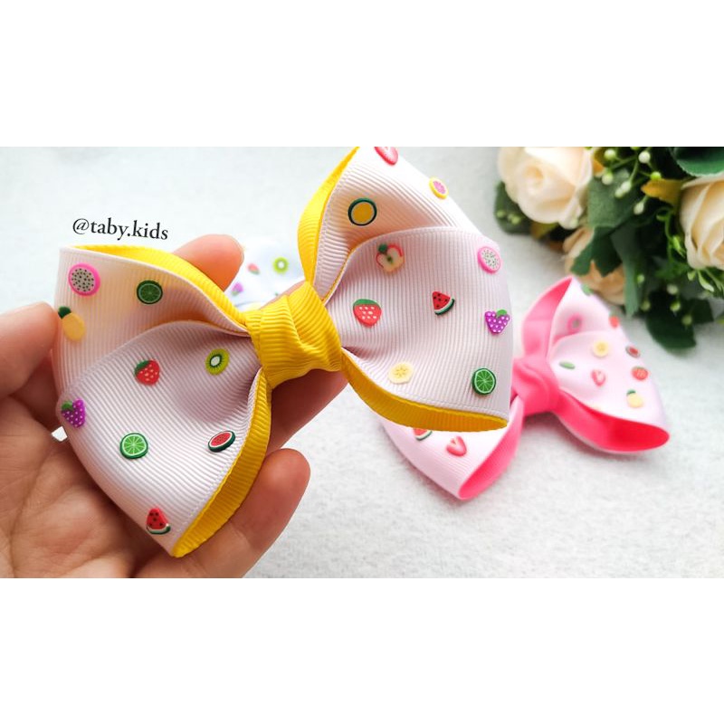 LAÇO FRUTINHAS M Faixinha Tiara Bebê/ Parzinho / Bico de Pato em Oferta na Shopee