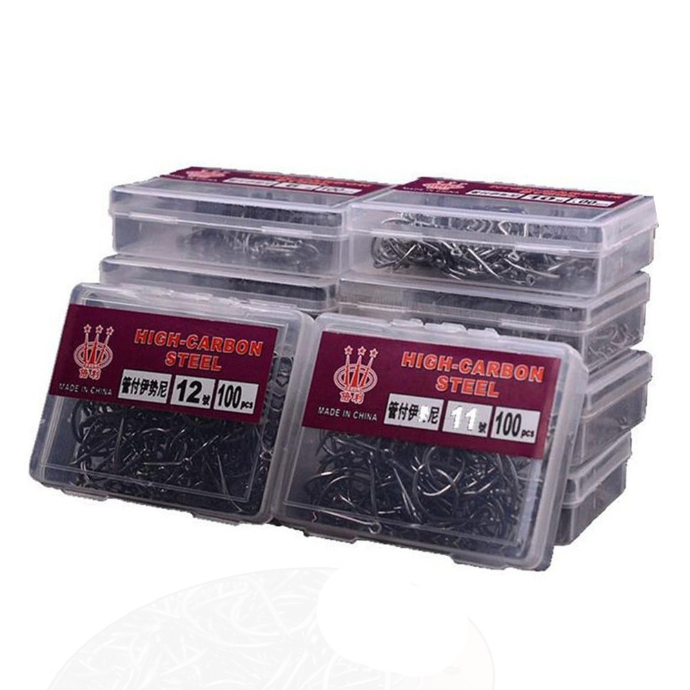 100 Pçs/Conjunto Isca De Pesca Em Aço Carbono Durável