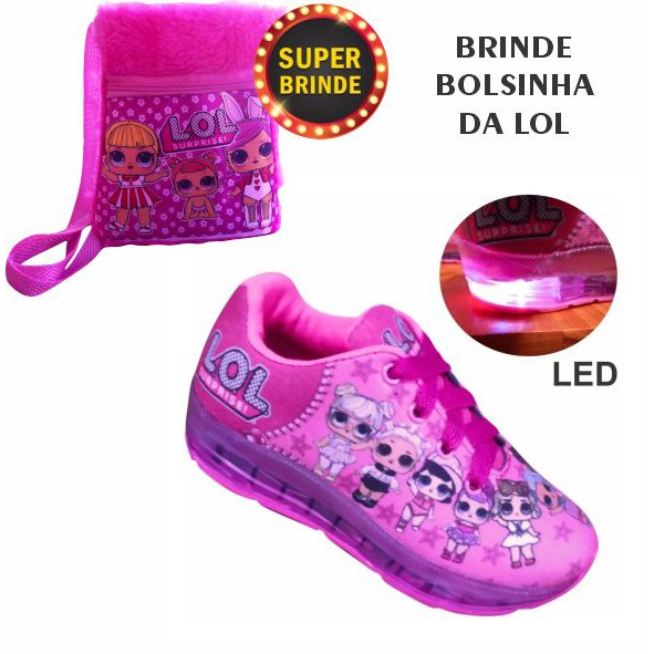 sapato infantil com luz de led