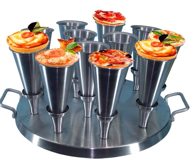 Forma Para Pizza Cone 12cm Aluminio 12 Pizzas Gastrobel | Shopee Brasil