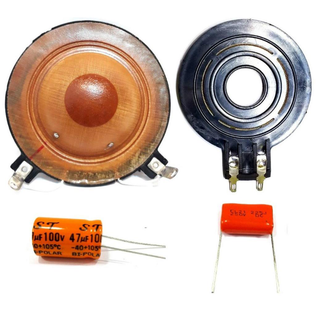 Kit Reparo Driver HDI320 e do S. Tweeter HI320 e Capacitores Cornetas Super Tweeters Kapton Champion Spyder Sturdy Compatível