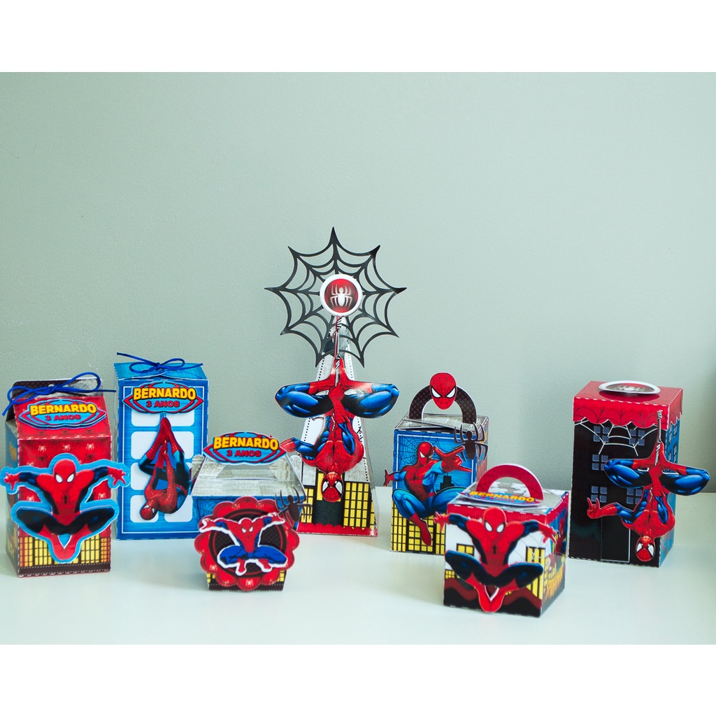 Kit Festa 35 Lembrancinhas Personalizadas Homem Aranha | Shopee Brasil