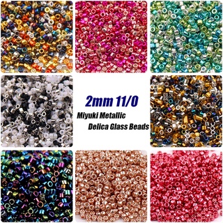 360pcs Japan Metallic Miyuki Delica Glass Beads Uniforme 11/0 Contas Soltas Antigas Para Jóias De Trabalho Com Agulhas Faça Você Mesmo