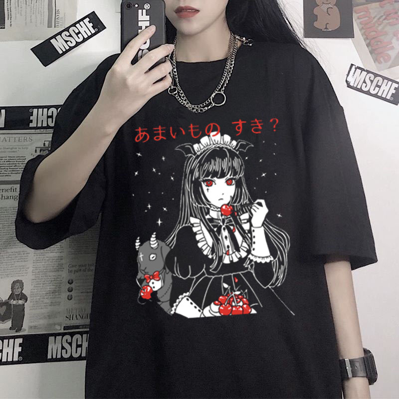 anime t shirt black