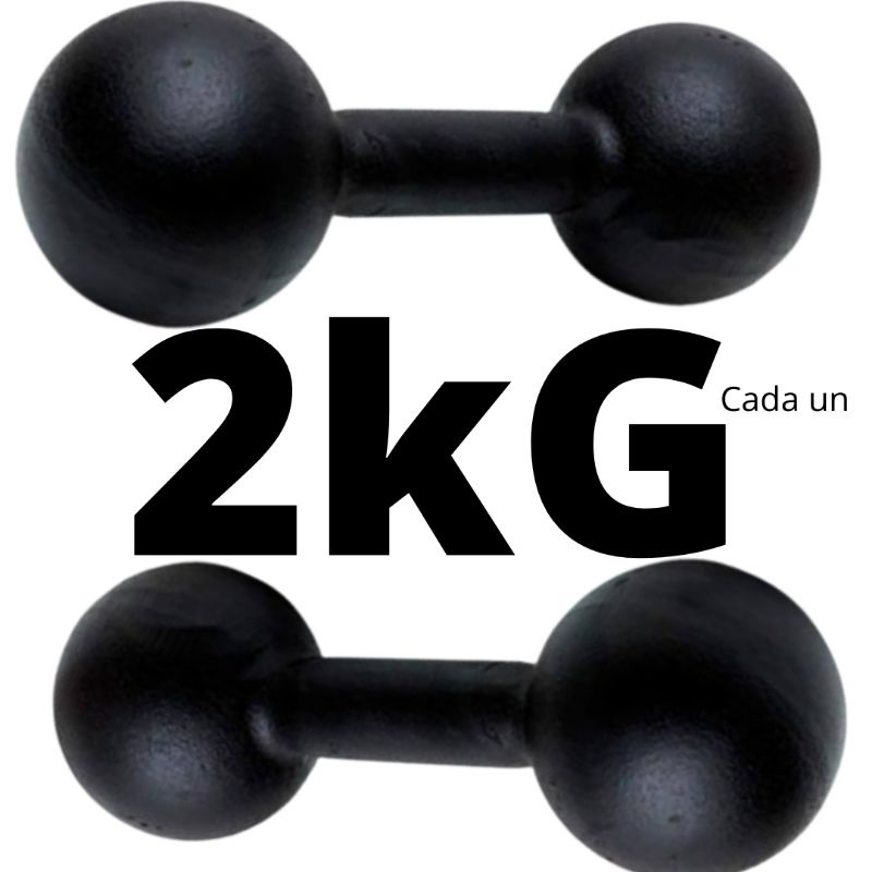 Halter halteres par 2 kg cada total 4 kg pintado
