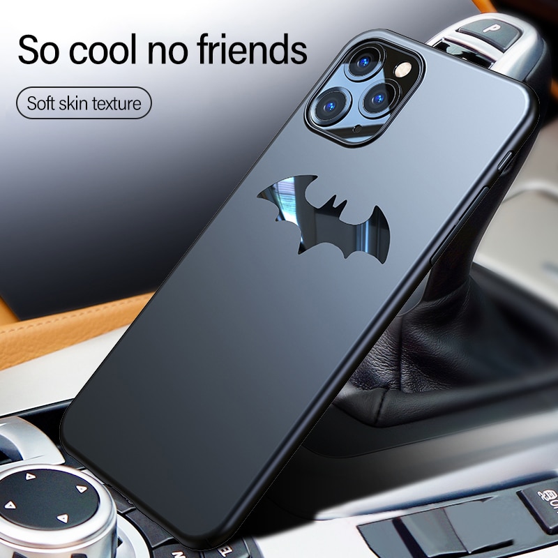 Capa De Celular PC Ultra Fina De Metal Batman Fosca Para iPhone