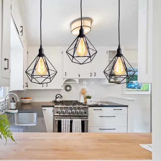 KIT 3 PENDENTES LUMINÁRIA DE TETO ARAMADO MODELO DIAMANTE Shopee Brasil