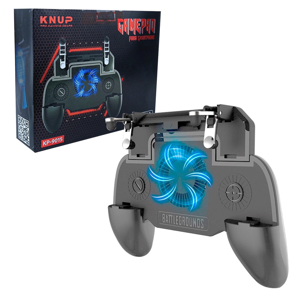 Gamepad Controle para Celular com Gatilho integrado e Cooler para resfriamento Bateria recarregável 2000mAH Android IOS