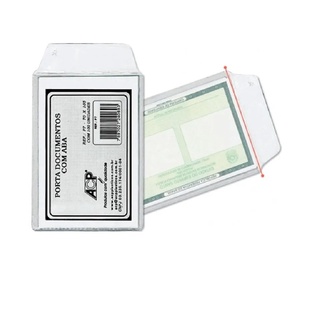 Kit Porta Documento Pvc Rg e Titulo 75x105mm Acp C/aba 50 Unidades