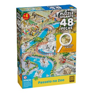 Puzzle Gigante 48 peças Procure e Ache Passeio no Zoo