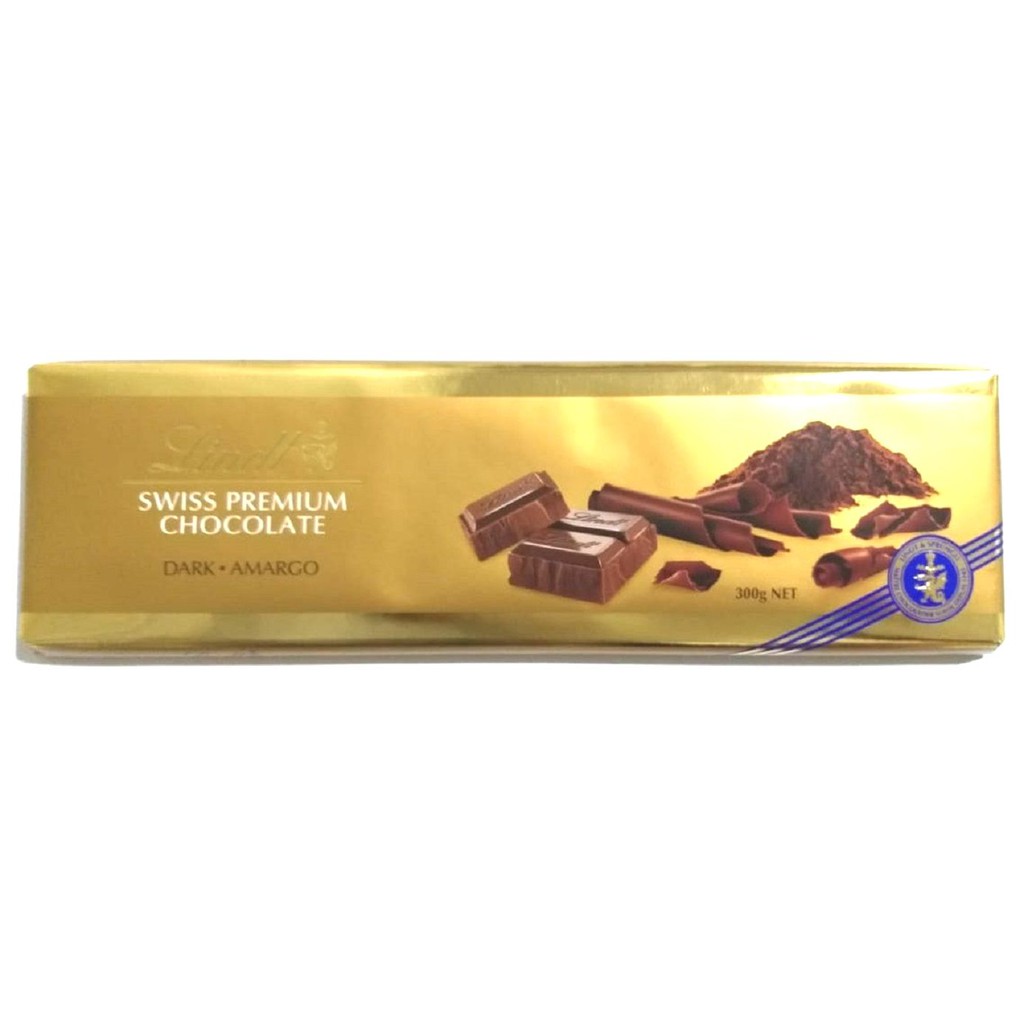 Chocolate Lindt Swiss Premium Dark Amargo Barra 300 Gramas - Envio ...