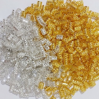 Anéis Para Trança Regulável Box Braids Dreads Anel De Cabelo Dourado E Prata