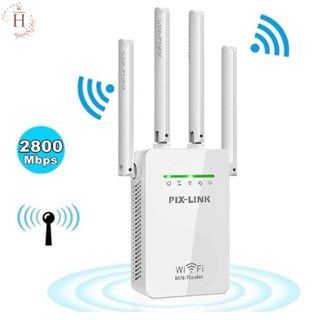 Repetidor e Roteador Wifi 4 Antenas Amplificador De Sinal 2800M Pix-link