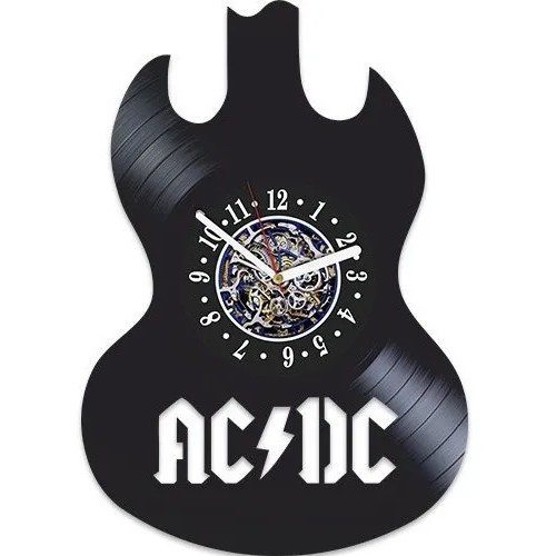 AC/DC Banda - Relógio Disco De Vinil Decoração