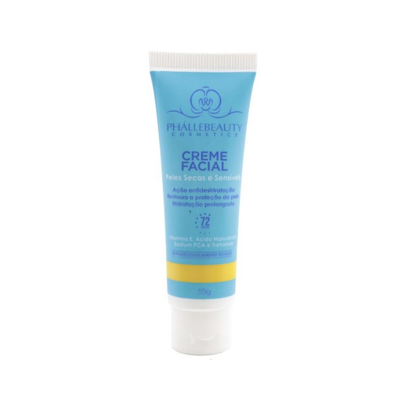 Creme Facial Peles Secas e Sensíveis PhálleBeauty PH0033 - Beauty
