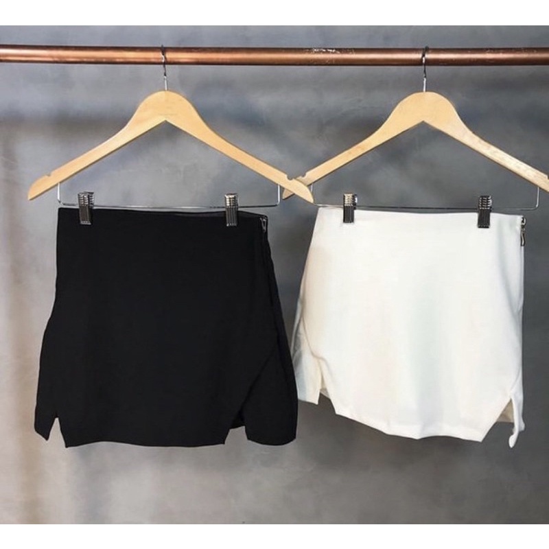 Short Saia Bengaline Fendas Laterais Moda Feminina em Oferta na Shopee