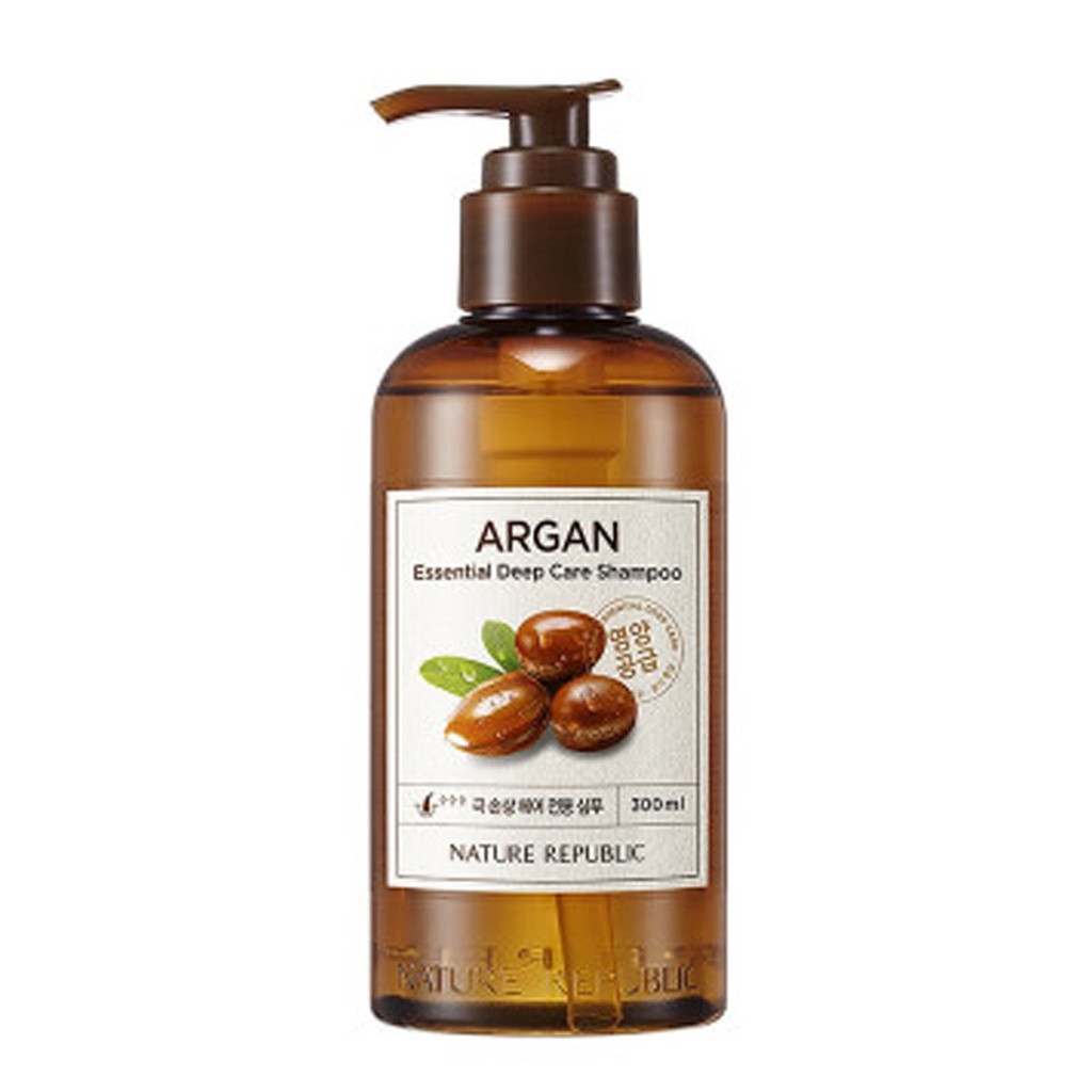 nature republic argan essential deep care shampoo 300ml - Beauty