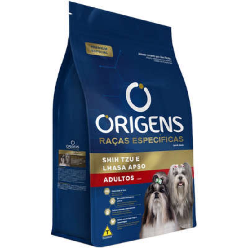 [RAÇÃO A GRANEL] Ração Seca Origens Premium Especial Raças Específicas para Cães Adultos das Raças Shih Tzu e Lhasa Apso frango e cereais 1kg ( A GRANEL )