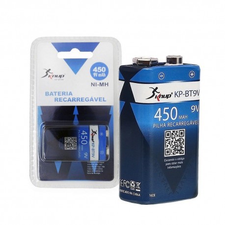 Bateria Recarregável 9V KP-BT9V-K - Knup