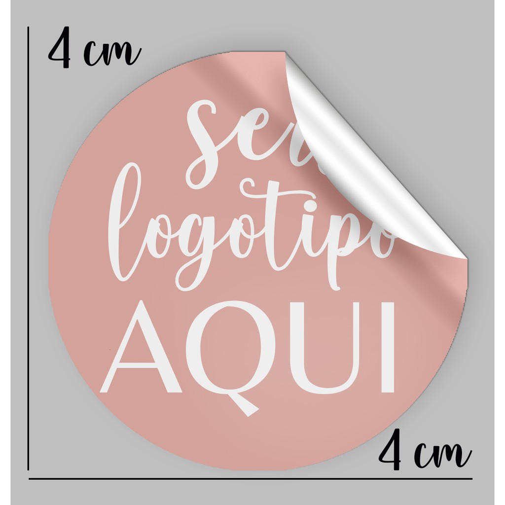 Adesivo De Vinil Etiquetas 4x4 Personalizado Com Seu Logo Shopee Brasil 6763